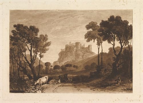 Affiche impression d'art Turner le château au-dessus des prés poésie murale