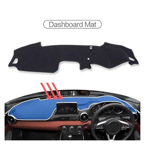 Visera de salpicadero para Mazda MX-5 ND RF viajes sin reflejos alfombra negra RHD 2
