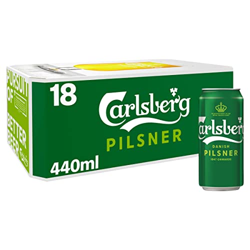 Carlsberg Pilsner Lager Beer Cans, 18 x 440ml