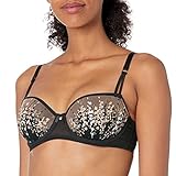 Freya Women's Astrid Padded Half Cup Dem Underwire Bra, Noir, 32DD