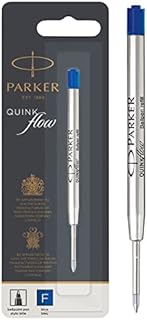 Parker Ballpoint Pen Ink Refill | Fine Tip | Blue QUINKflow Ink | 1 Count