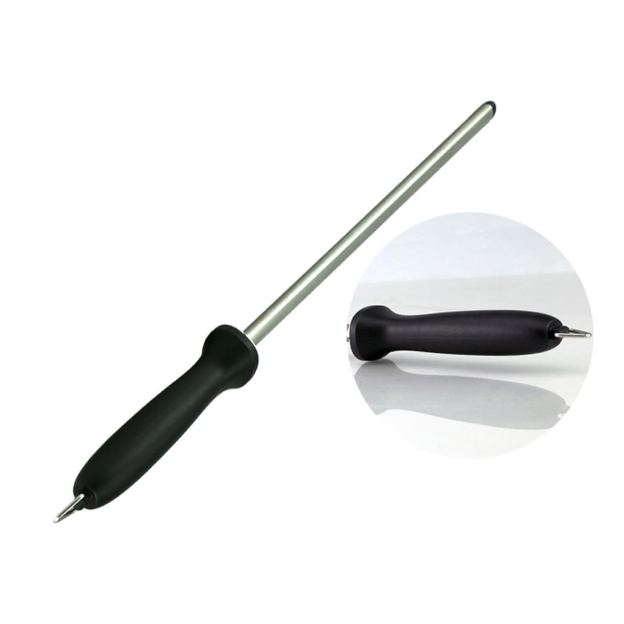 Aiguiseur de cuisine acier et manche ergonomique pour sécuriser l'affûtage de vos couteaux
