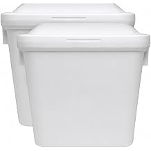 2 Pack 28Qt Foam Cooler White, Lightweight Portable Ice Chest for Camping, Fishing, Picnic, Travel & Beverage Storage, Fits Up to 24 Cans
