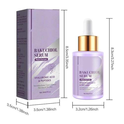 VivaBloom Bakuchiol Serum for Face Anti Wrinkle Hydrating Serum with Bakuchiol Oil Tremella Extract Hyaluronic Acid Reduces Fine Lines Plumps Skin 1 Fl Oz (3 Pack, Fresh)