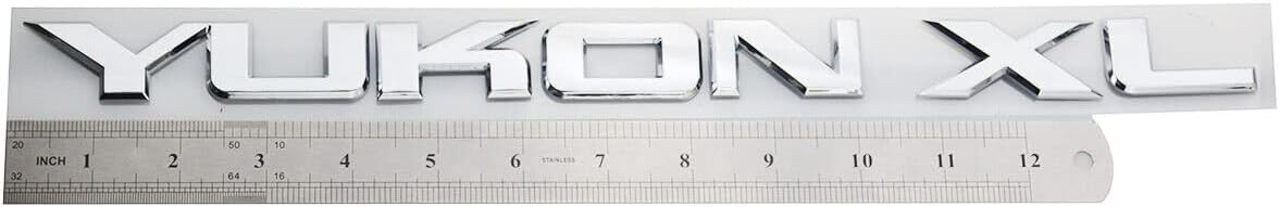 2X Yukon XL Liftgate/Door Letter Nameplate Emblem SUV HD Badge Sport Replacement for Yukon (Chrome)