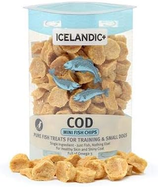 Icelandic+ Collagen Puffs: Baked Beef Collagen W/Dehydrated Kelp 2.5oz - Treats for Med-Lg Dogs, Crunchy Protein Bites