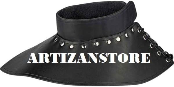 ARTIZANSTORE Leather Armor | Authentic Medieval Gorget with Collar | Ideal for LARP & Costume Events | Great Gift for History Enthusiasts