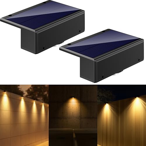 NFESOLAR 玄関ライト ソーラーライト 屋外 防犯 LED ガーデンライト 広範囲照射 防水 IP65 玄関 庭 駐車場 自動点滅 高輝度 暖色光 単結晶ソーラーパネル 大容量バッテリー 簡単取り付け (2個セット)