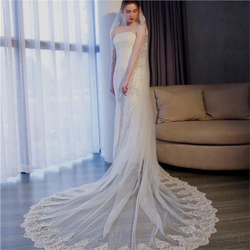 Cathedral Wedding Veil Long Bridal Veils 1 Layer Bride Veils Velo De Novia Accessoires Mariage