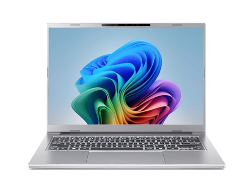 Acer Aspire 14 AI Copilot+ PC A14-53M, Ordenador Portátil 14' WUXGA IPS (Intel Core Ultra 5 226V, 16 GB RAM, 512 GB SSD, Intel ARC Graphics, Windows 11 Home), Color Plata, Teclado QWERTY Español