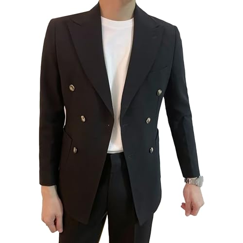 Veste de sport à double boutonnage coupe classique ajustée pour homme