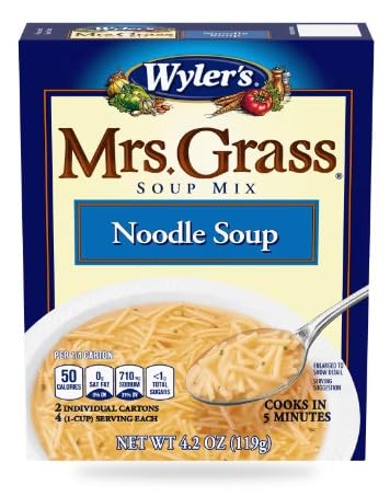 Mrs Grass Mix Sopa de fideos de pollo, 4.2 onzas (paquete de 8)