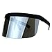 Extra Oversize Visor Style Huge Mask Color Mirror Funky Sunglasses Silver Mirror