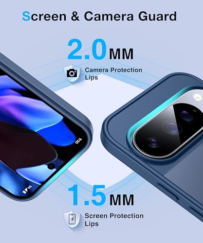 Image of [NO.1 Magnetic for Google Pixel 10 Pro XL Case with MagSafe [Military Shockproof][Translucent Matte][Anti-Fingerprint] Soft Silicone Bumper for Google Pixel 10 Pro XL Phone Case Slim, Blue