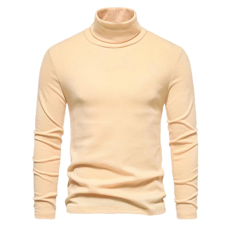 Hgvcfcv EN8 Maglione A Collo Alto da Uomo A Maniche Lunghe Tinta Unita Caldo Pullover Casual Canottiera da Uomo Morbida E Leggera