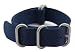 ArtStyle Watch Band with 1.5mm Thickness Quality Nylon Strap and Heavy Duty Brushed Buckle (Blue, 22mm)