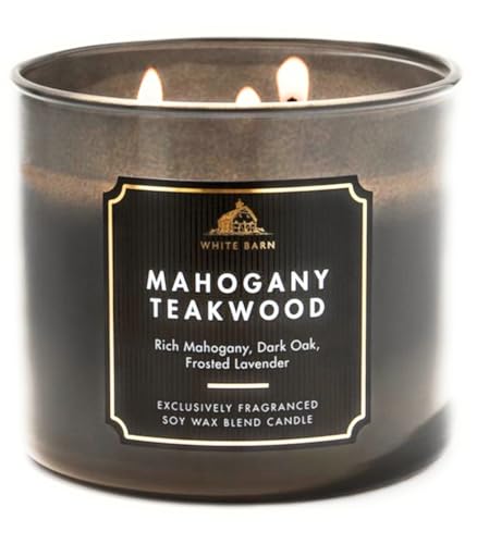 White Barn Mahogany Teakwood 3-Wick Candle