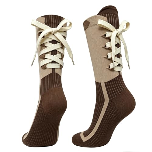 Crazy Socks For Women Funny Fun Fashion Y2K Trendy Lace-up Cotton Socks