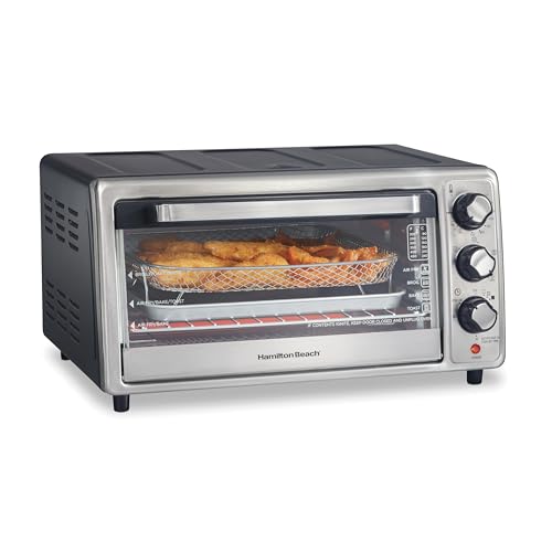 Hamilton Beach® Sure-Crisp® Air Fryer Toaster Oven, 6 Slice Capacity, Stainless Steel Front Panel, R31418 (Renewed)