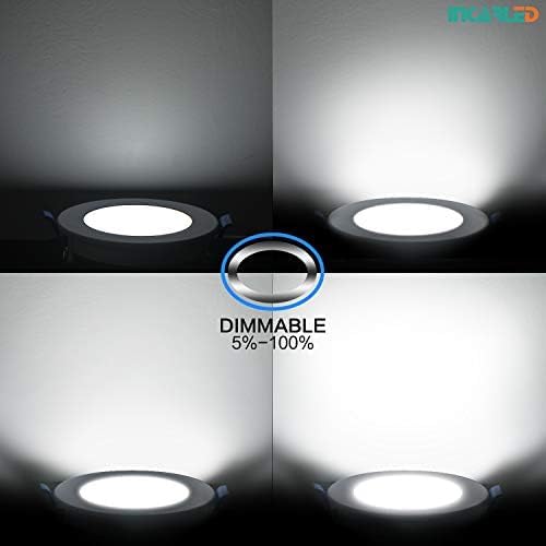 INCARLED 4inch 5CCT LED Recessed Slim Pot Lights with Junction Box, 2700K-5000K Color Changeable, 16Pack IC Rated Recessed Lighting (16Pack, 5000K/4000K/3500K/3000K/2700K-5CCT) - 3