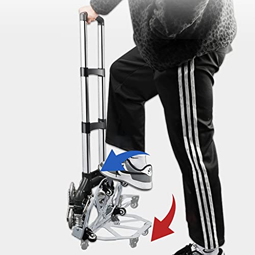 einkaufstrolley Klapptreppe Bergsteigereinkaufwagen Dienstprogramm Warenkorb Deluxe-Lebensmittelwagen mit… – Bild 6