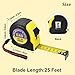 Tape Measure Christmas Gifts for Dad - Measuring Tape 25 ft Stocking Stuffers for Dad Birthday Fathers Day from Kids Daughter Son Wife Engraved Retractable Digital Carpenter Tool Measurement Tape