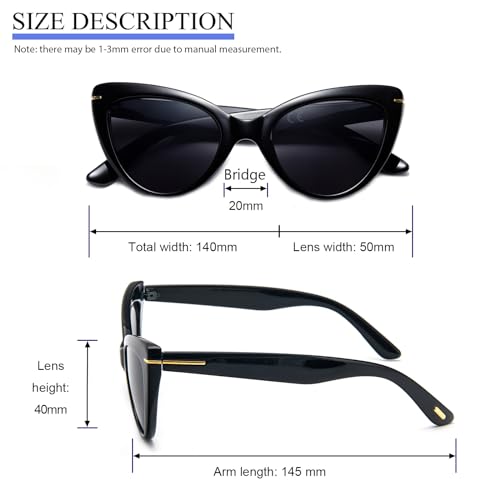 Image of prtcslwd 3 Pack Bifocal Cat Eye Reading Glasses for Women Oversized Blue Light Blocking Computer Readers