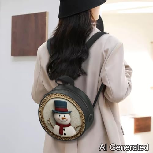 Image of Women Novelty Round Clock Shape Zippered Clock Purses for Women Tote Handbag Shoulder Bag, Gift for Mom Girlfriend