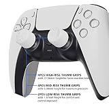 PlayVital Silikonowa Nakładki na Gałki do ps5 do ps4 Controller, Thumb Grip Caps do Xbox One/Series X S Osłona Joysticka do Switch Pro Pokrowiec na Joystick do Xbox One-Biały
