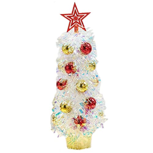 Arbres de Noël Artificiels 54cm/51cm/45cm/40cm/30cm Flocage Arbre de Noël Bureau Mini Arbre de Noël Petit Arbre de Noël Artificiel pour la Maison DIY Petit Arbre de Noël ( Couleur : Style A45cm/17.7in Cover
