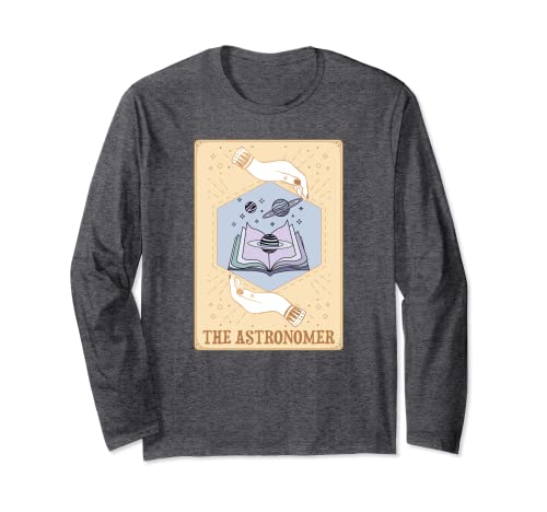 The Astronomer Tarot Space Book Funny Spoof Long Sleeve T-Shirt