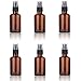 6 Pièces Bouteille en Verre Ambré, Bouteilles de Pulvérisation de Brume Fine de Contenants de Liquide Rechargeables, pour Pulvérisation D'huile Essentielle ou Ingrédients Liquides