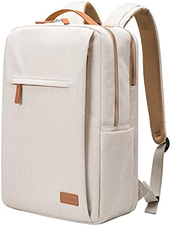 NOBLEMAN Men's Backpack, Laptop Backpack, Waterproof travel Backpack, 15.6 Inch Laptop Backpack, Daypack, carry on backpack with USB (Beige)