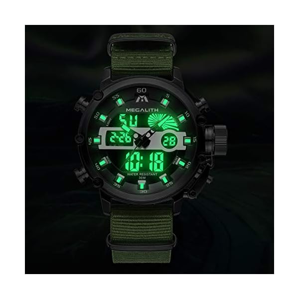 MEGALITH Mens Watches Waterproof Digital Military Sport Tactical Multifunction Heavy Duty Led Watch for Men, Alarm Stopwatch - Image 3