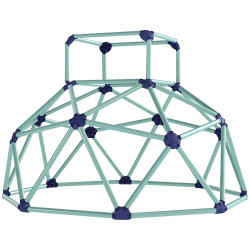 AIYAPLAY Kletterkuppel Ø182,5cm Outdoor Klettergerüst UV-beständig, wasserdicht Kletterdom für Kinder bis zu 90 kg, Outdoor-Spielplatz für Kinder von 3 bis 8 Jahren Kunststoff Blau