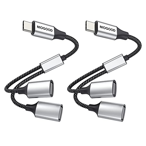 USB C Splitter Type C à Dual USB Un adaptateur féminin Type C à Dual USB Un double adaptateur USB 2.0 Double convertisseur de cordon Splitter USB 2.0 OTG pour Google Pixel, Galaxy S20 S22 S9 / Note 8 Cover