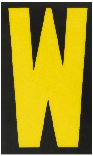 Chiffres et lettres réfléchissants adhésifs Brady 5000-W 50048 pour signalisation