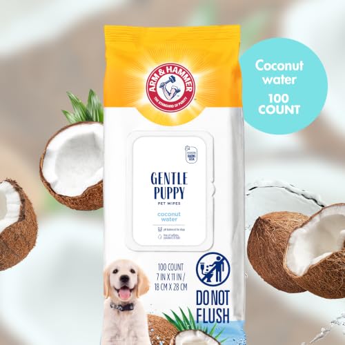 Arm & Hammer Puppy Grooming Wipes, Coconut Water, 100 Count, 3-Pack - image 6