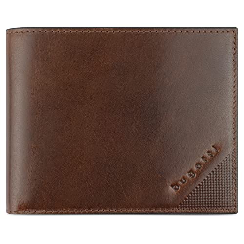 bugatti Portefeuille en Cuir Véritable Nobile Format Paysage avec Protection RFID