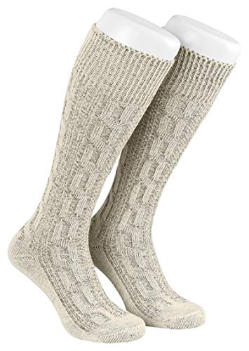 Gloria wears Trachten Socken Beige (43) Cover