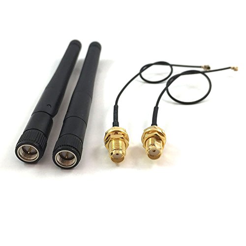 2pcs 433 Mhz SMA Gmrs Antenna High Frequency 3dbi with SMA-Male 433Mhz GSM GPRS Omni Antenna Device Receivers Alarm System with 15cm Extension Cord