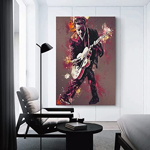 Tableau toile Chuck Berry dipinti décoration séjour - 2