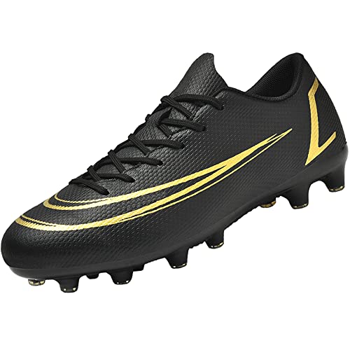 Rokiemen Fußballschuhe Herren Trainingsschuhe Professionelle Spikes Jungen Athletics Outdoor Sport Football Schuhe Cleats Unisex Schwarz 41 Cover