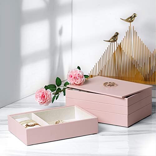 Vlando Miller Earring Box Organiser Earring Holder Ring Box Jewellery Box Velvet Jewellery Stand Jewellery Drawer Organiser Storage Stackable
