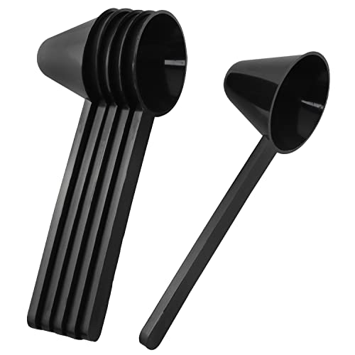 Plastic Coffee Scoop Zzlzx 6Pcs 30Ml Black Plastic Perfect Coffee Measuring Spoon #TOP4