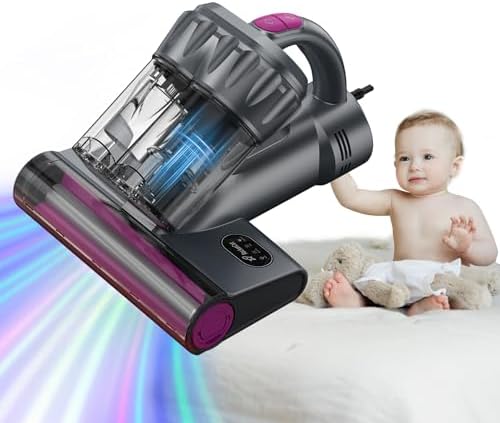 Aspirapolvere Per Materasso A Uv - Portatile 12KPa Con Lampada Uvc, Vibrazione, Filtro Hepa, Per Letto, Cuscini, Divani, Tappeti