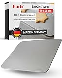 Koch Backstahl - 46 x 38 cm - Massiver Pizzastahl aus 6mm Qualitätsstahl...