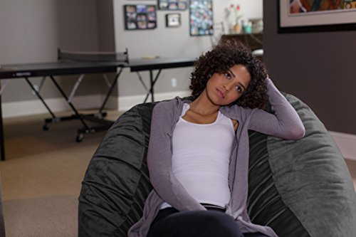 Sofa Sack - Plush, Ultra Soft Bean Bag Chair - Memory Foam Bean Bag Chair with Microsuede Cover - Stuffed Foam Filled Furniture and Accessories For Dorm Room - Charcoal 4' - Thumbnail 4