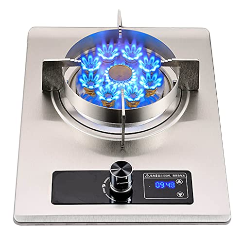 Stainless Steel Single-Burner Gas Cooktop 90-Min Timer