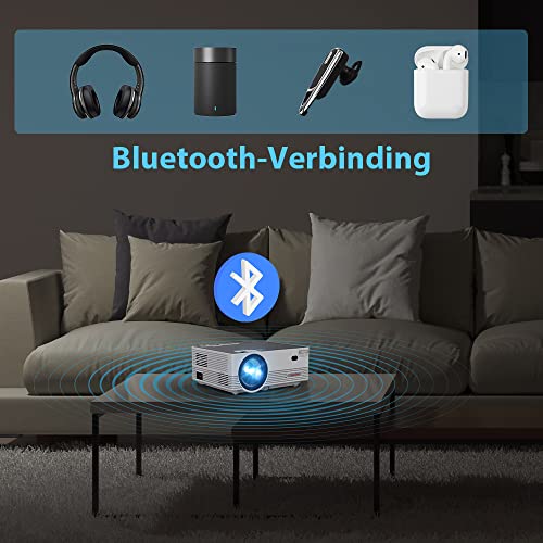 UpLiving® LCD Mini Beamer met WiFi | Met Bluetooth | Native Full HD | 10.000:1 Contrastratio | 8.000 Lumen | Projector - Mini Beamer - Draagbare Pocket Beamer - Afstandsbediening - Draagtas - Image 4